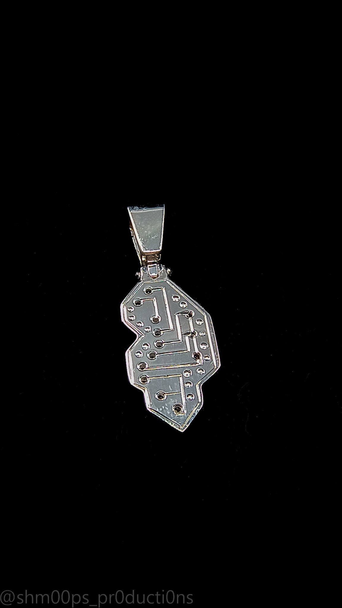 Sterling Silver Mini Tag with Sapphire, topaz and amethyst
